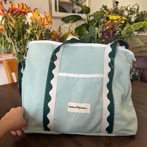 Insulated Blue/Green Tote Bag